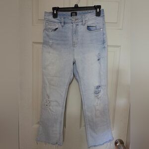 BDG Urban Outfitters Distressed Kick-flare Highrise Crop Jeans 28
